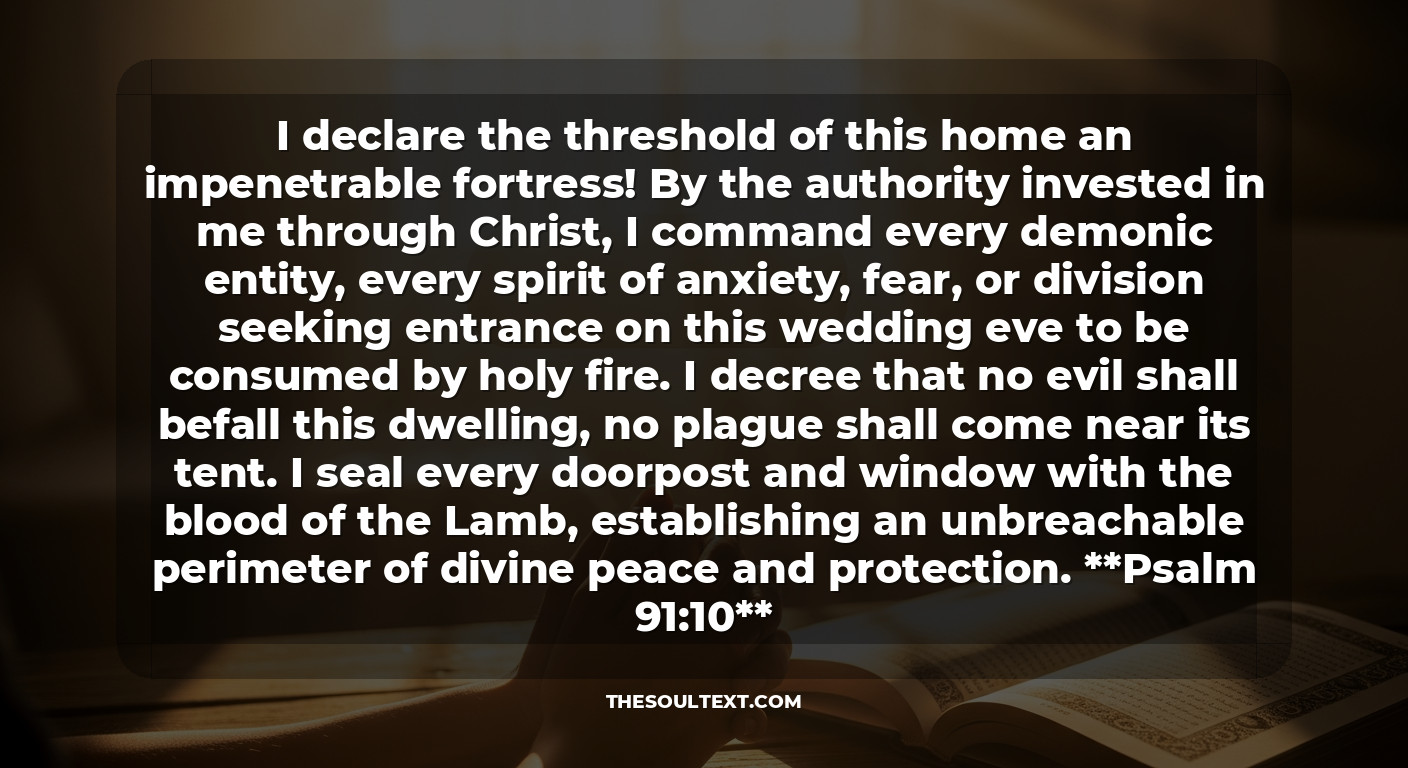 Midnight Prayer for the Eve of the Wedding: Peace Over the Home