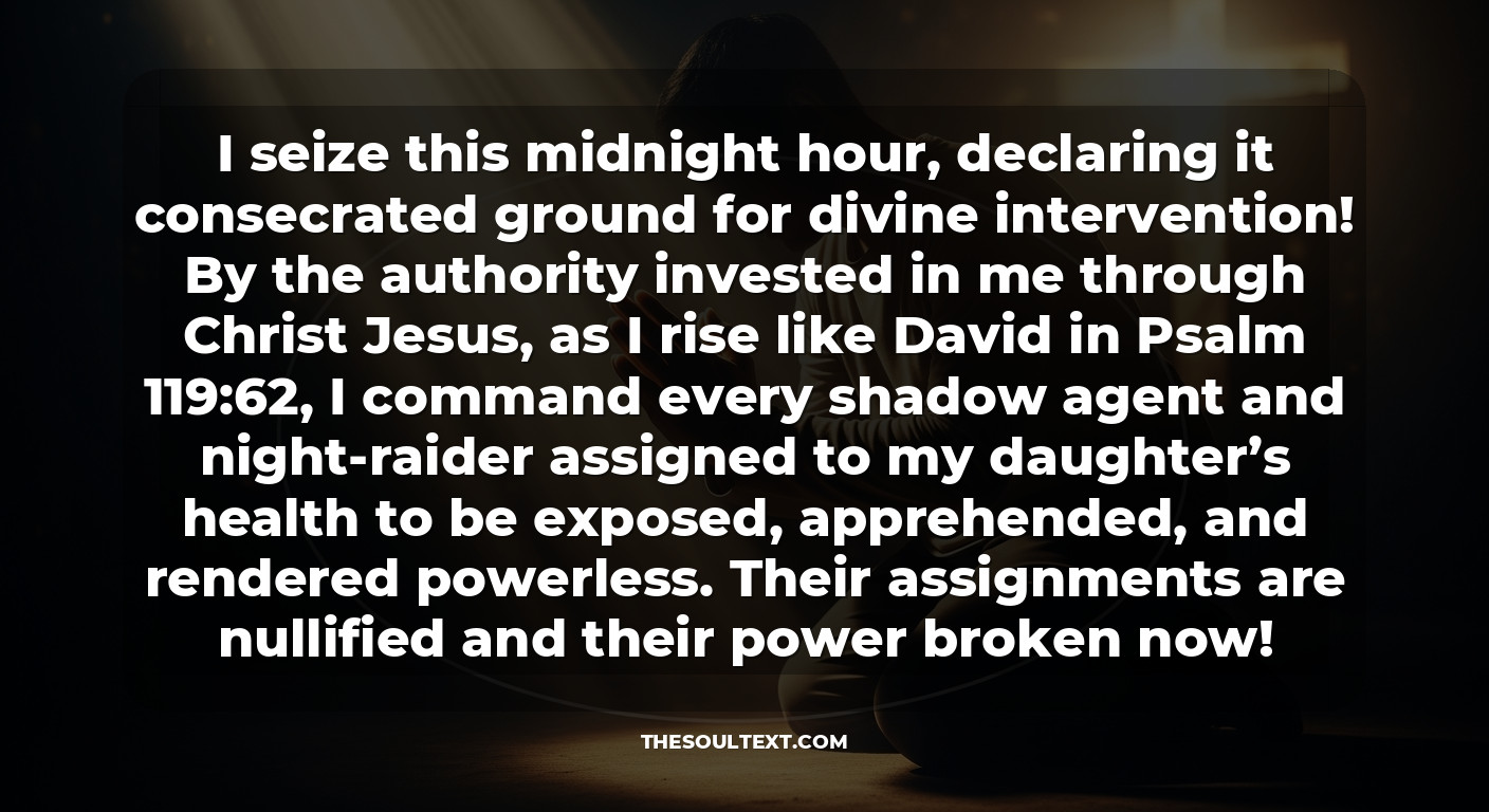 Midnight Warfare Prayer to Cancel the Spirit of Infirmity