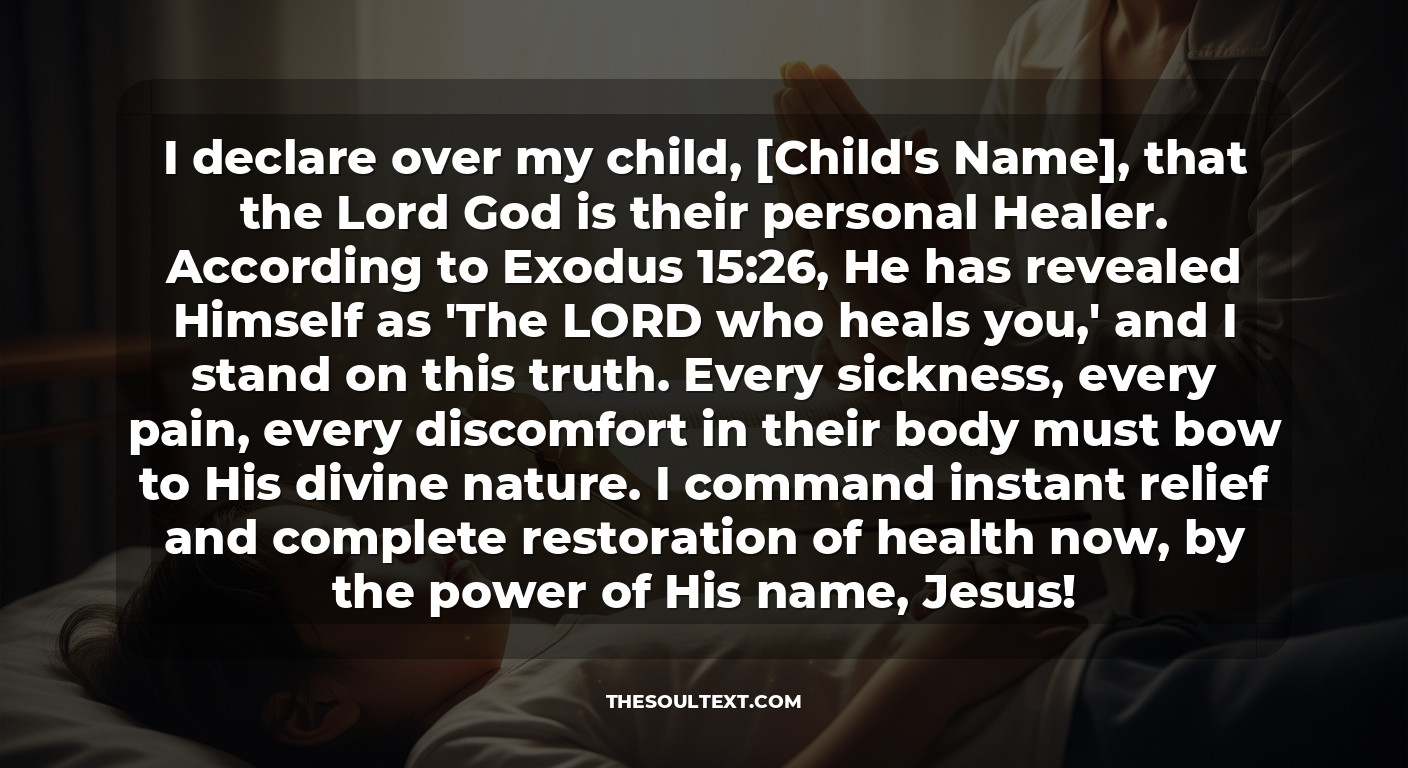Miracle Healing Prayer for the Sick Child to Receive Instant Relief