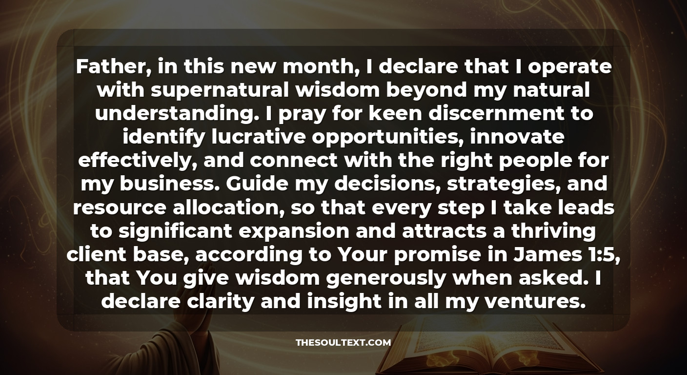 New Month Blessings Prayer for Business Expansion and New Client Bases