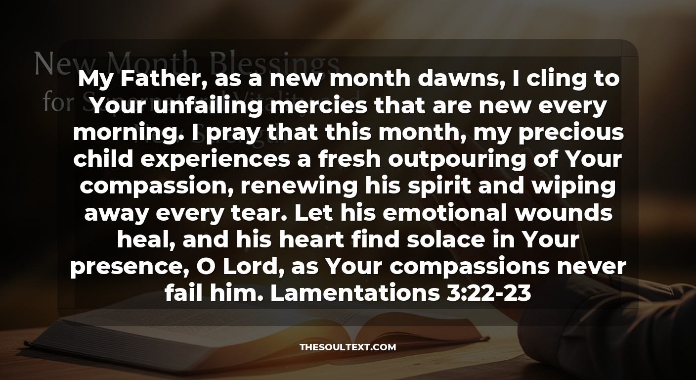 New Month Blessings Prayer for Supernatural Vitality and New Strength