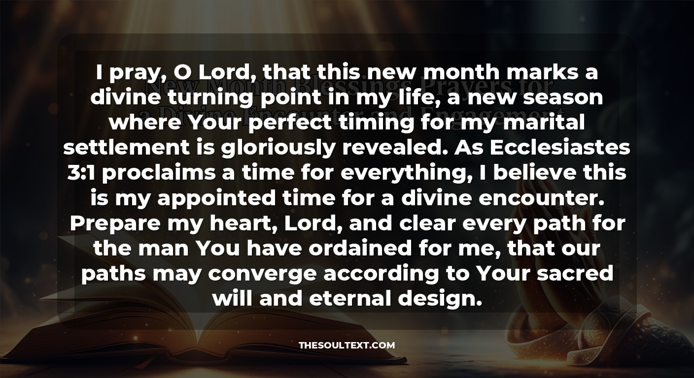 New Month Blessings Prayers for a Divine Encounter and Engagement