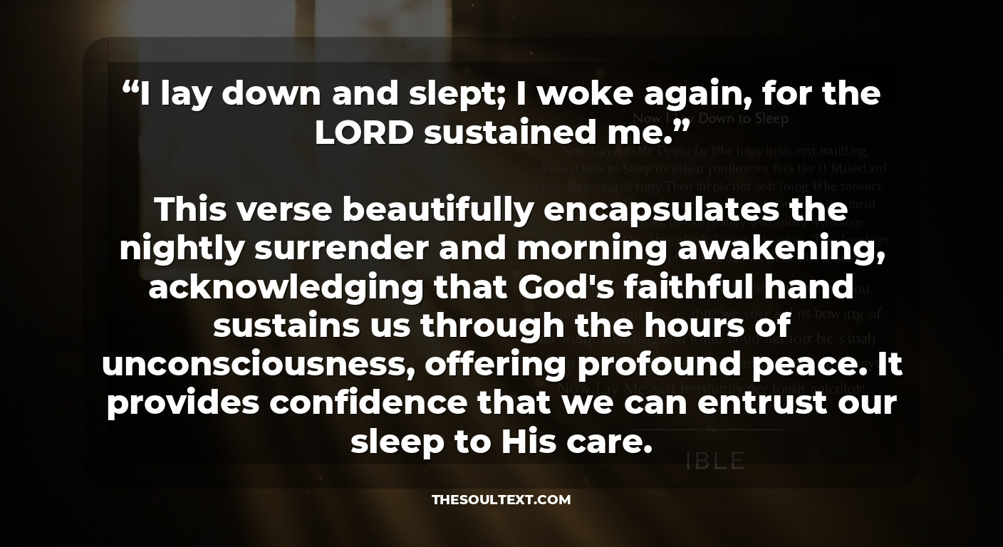 Now I Lay Me Down to Sleep Prayer Bible Verses and Scriptures