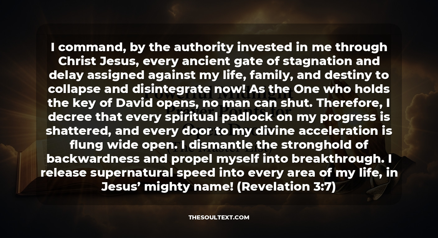 Powerful Midnight Prayer Points for Open Doors (the Master List)
