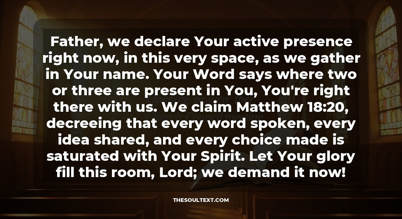 Powerful Opening Prayer for Church Council Meeting (general)