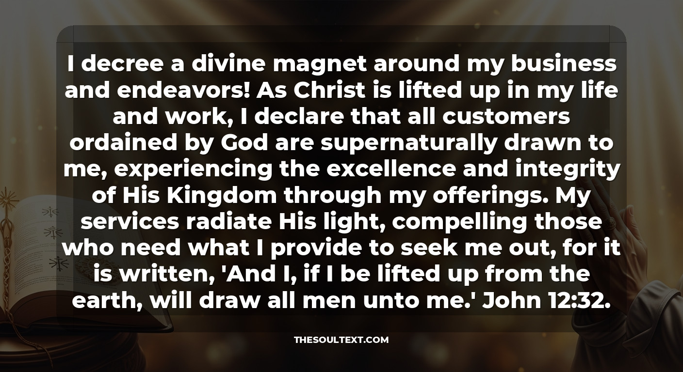 Powerful Prayer for Attracting Customers and Divine Visibility