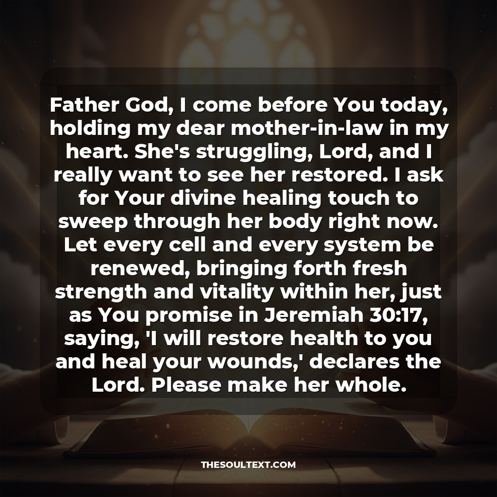 Powerful Prayer for Healing Mother-in-law