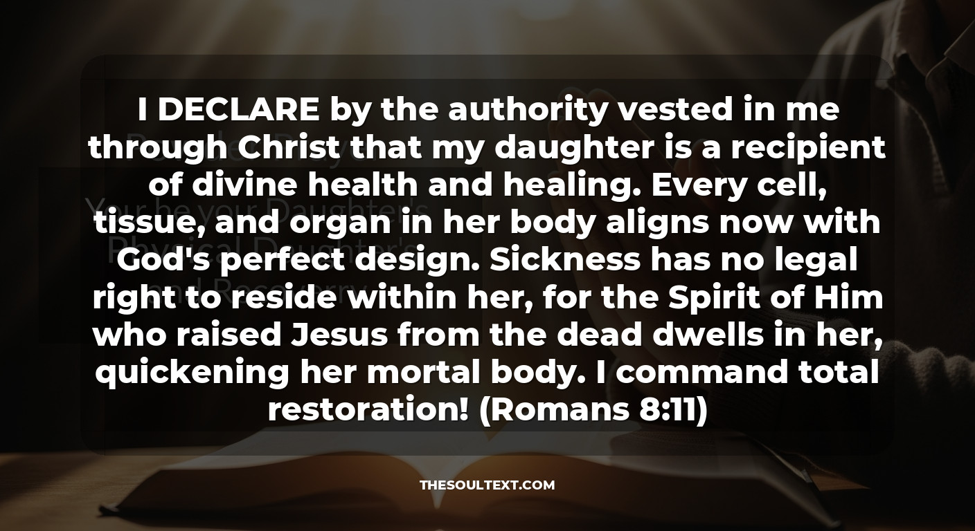 Powerful Prayer for My Daughter's Physical Healing and Recovery