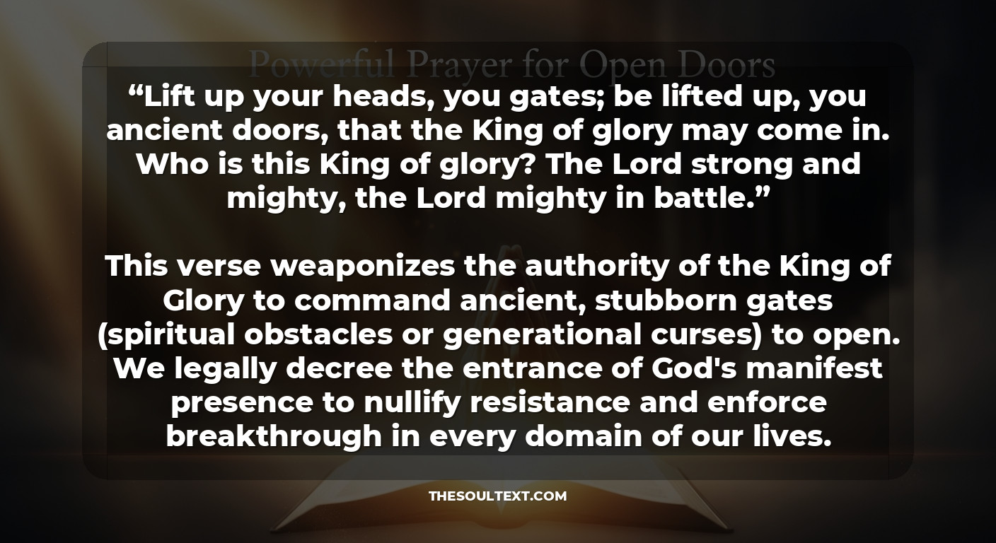 Powerful Prayer for Open Doors with Bible Verses