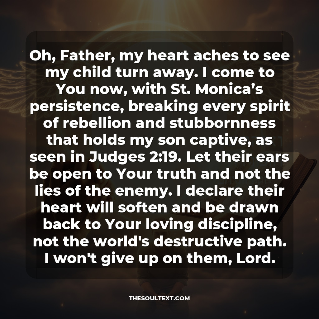Powerful Prayer for Rebellious Son