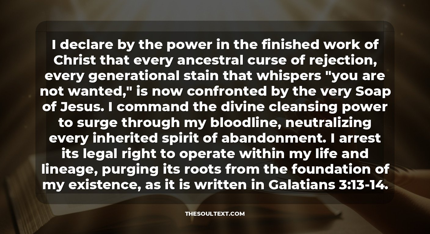 Powerful Prayer to Remove the Mark of Rejection (the Soap of Jesus)