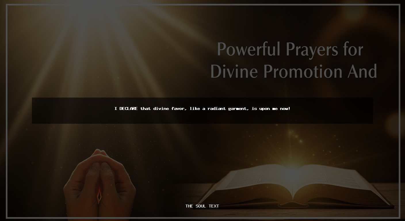 Powerful Prayers for Divine Promotion And