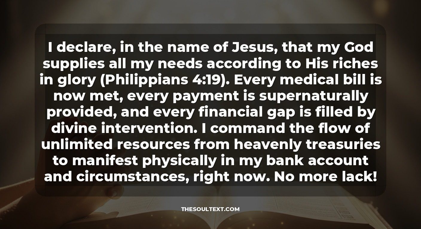 Powerful Prayers for Financial Provision for Medical Bills