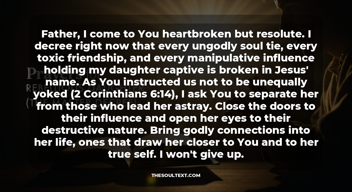 Powerful Prayers for Rebellious Daughter (the Master Decree)