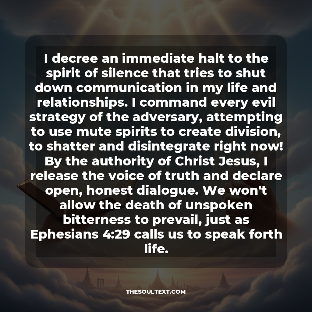 Prayer Against "the Silent Treatment" and Malice
