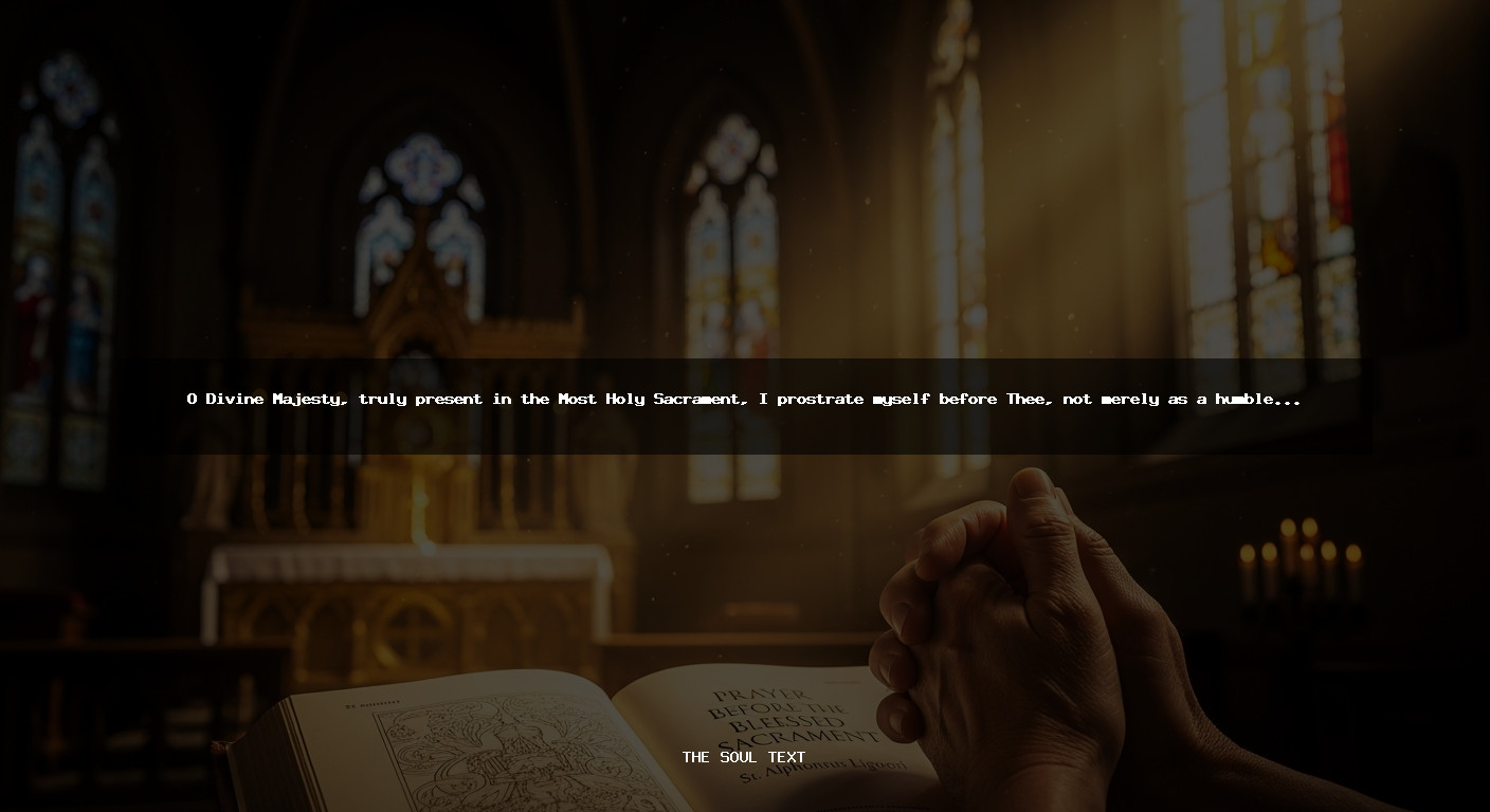 Prayer Before the Blessed Sacrament by St. Alphonsus Liguori