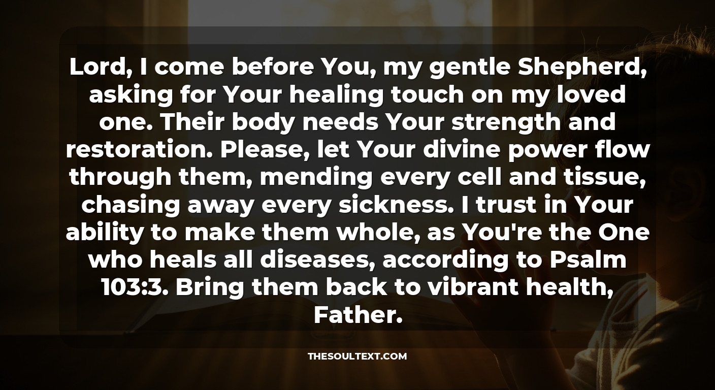 Prayer for a Sick Child (gentle Shepherd)