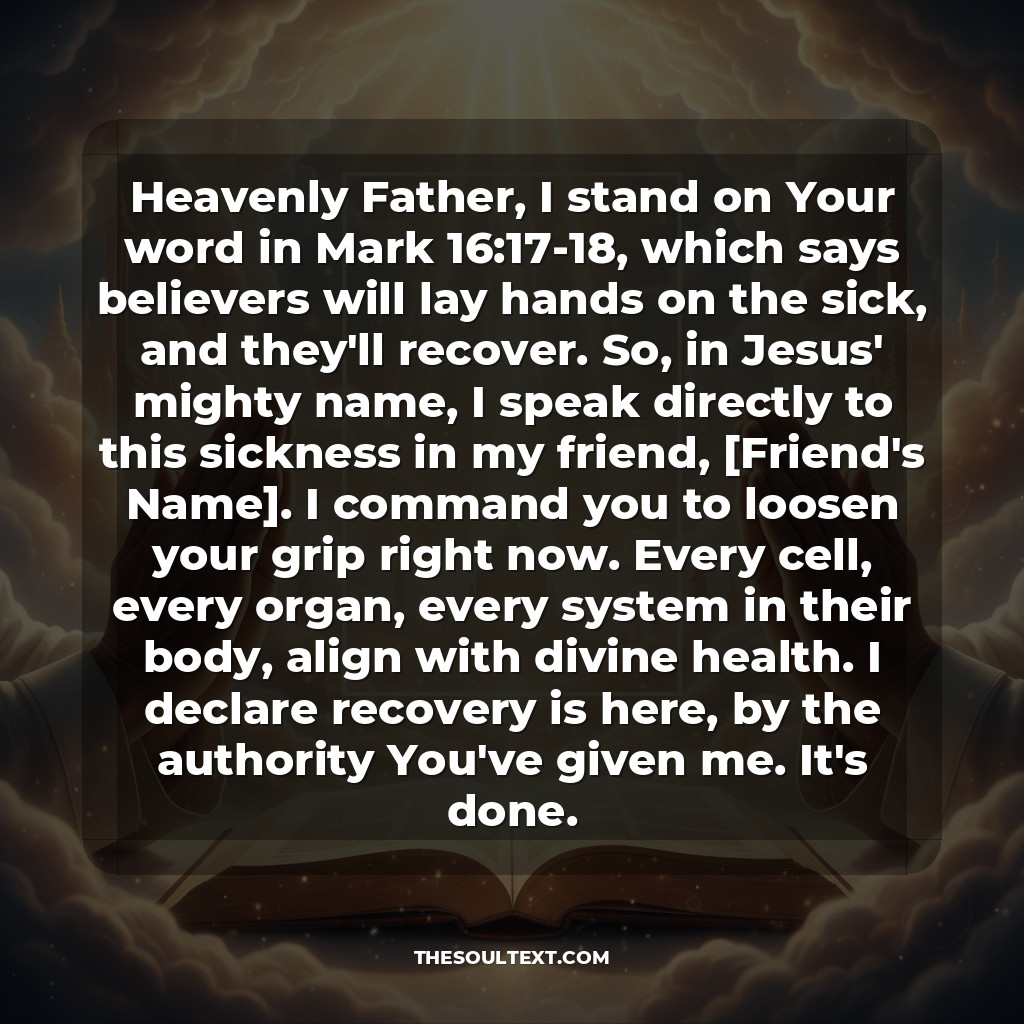 Prayer for a Sick Friend (intercession)