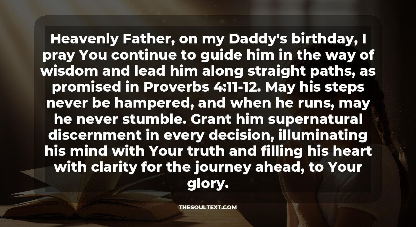 Prayer for Daddy from Daughter on His Birthday