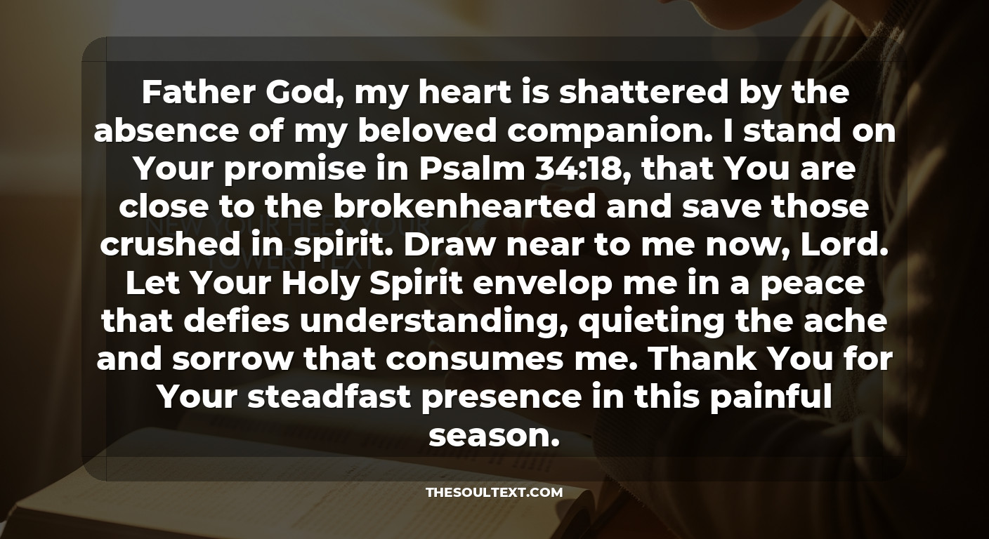 Prayer for Healing After Losing a Companion Animal