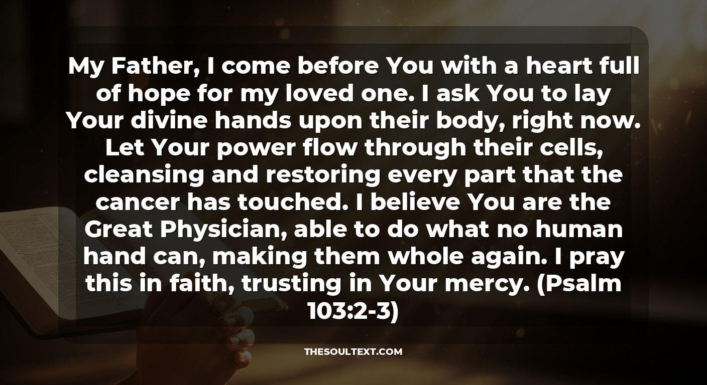 Prayer for Healing of Cancer for a Family Member