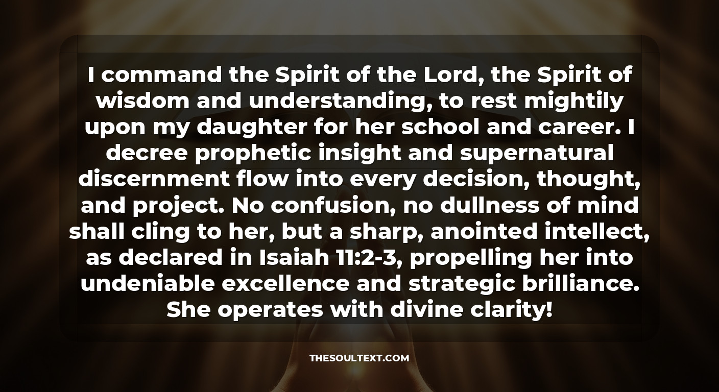 Prayer for My Daughter’s Success in School and Career