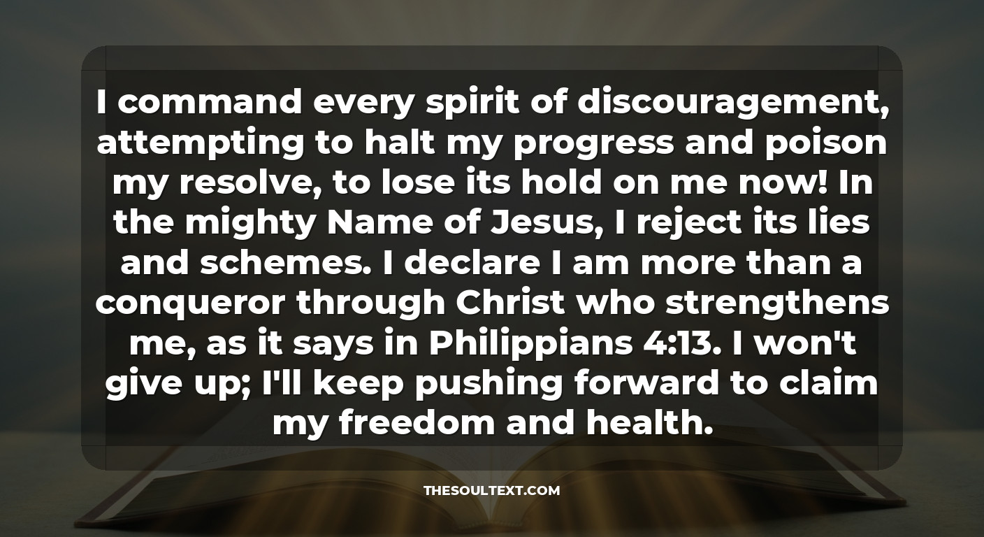 Prayer for Protection Against Discouragement (scale Anxiety)
