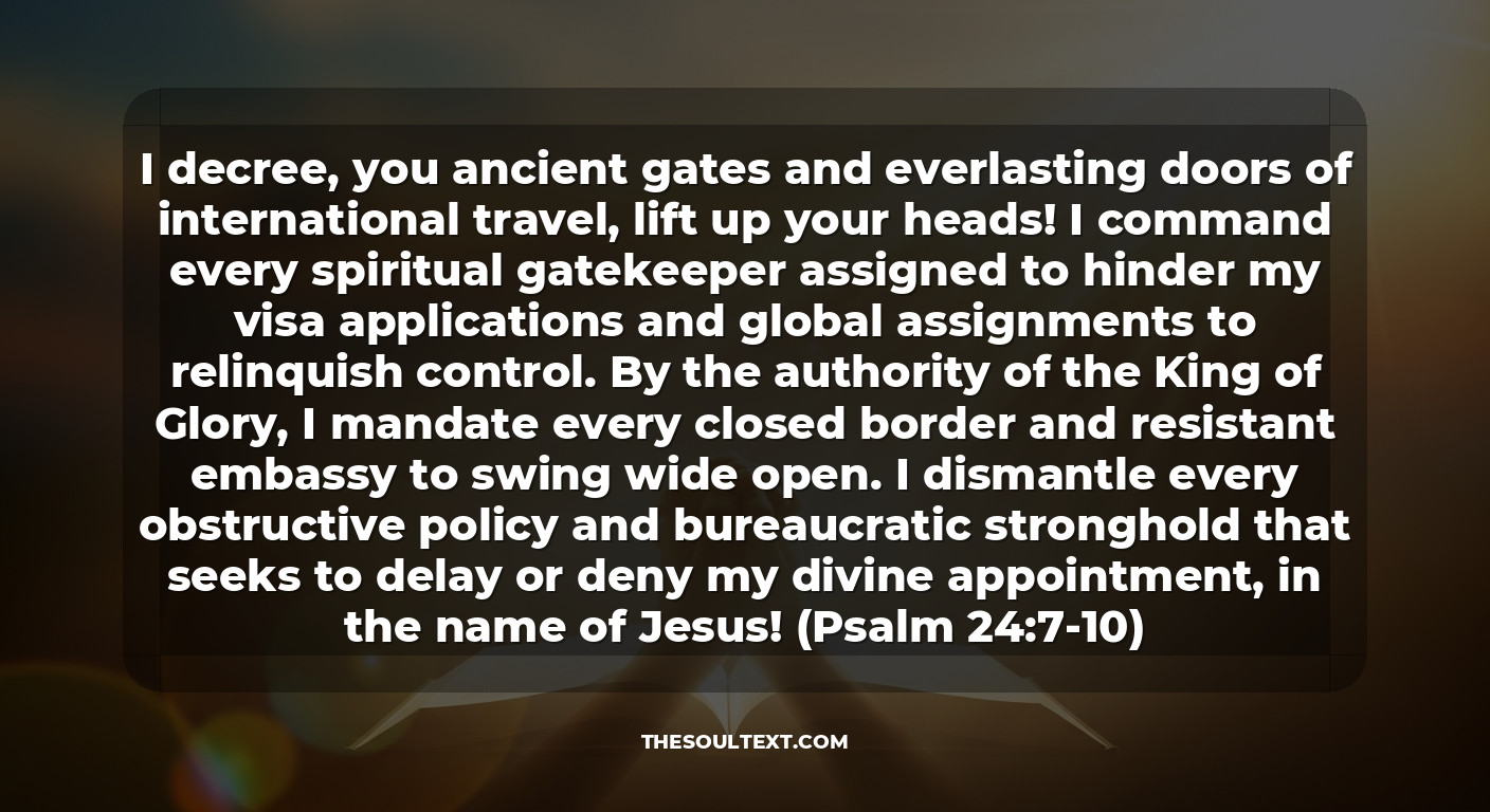 Prayer for Visa and International Open Doors