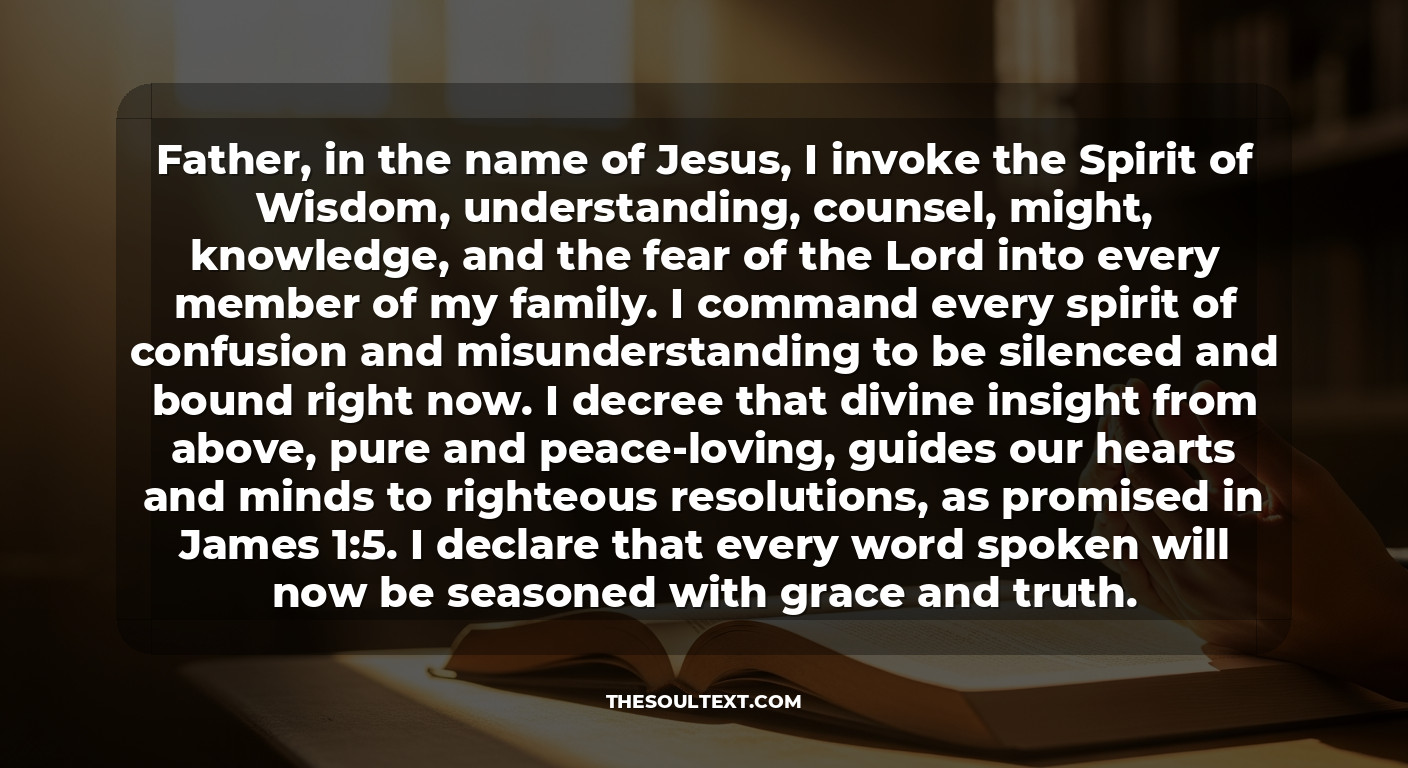 Prayer for Wisdom to Resolve Family Disputes