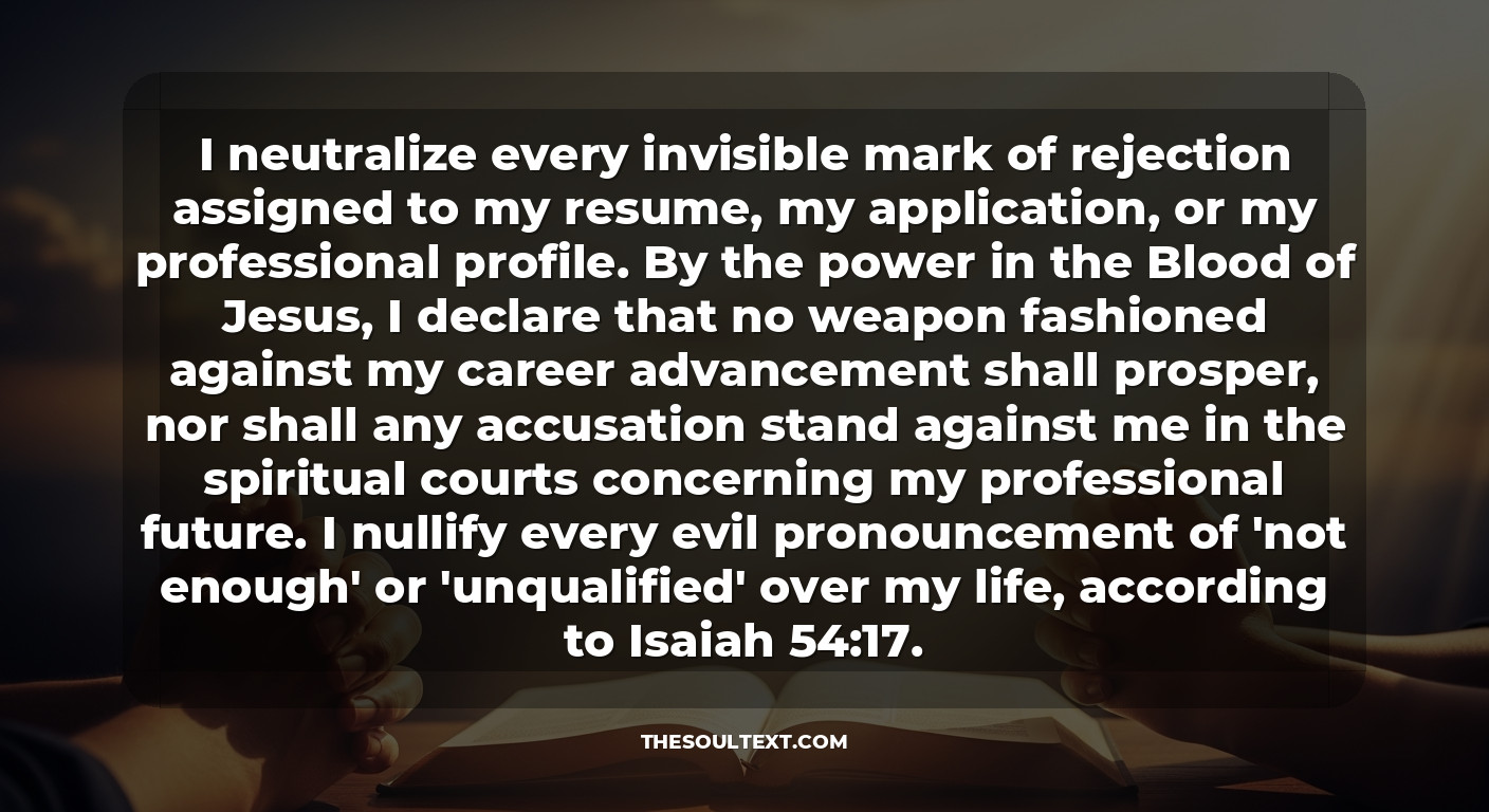 Prayer for Work Rejection (job Interviews & Promotions)