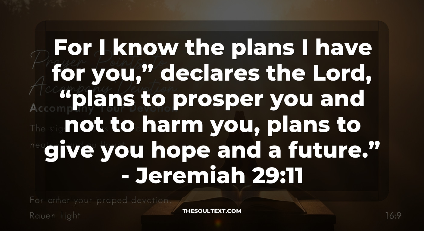 Prayer Points to Accompany Your Devotion