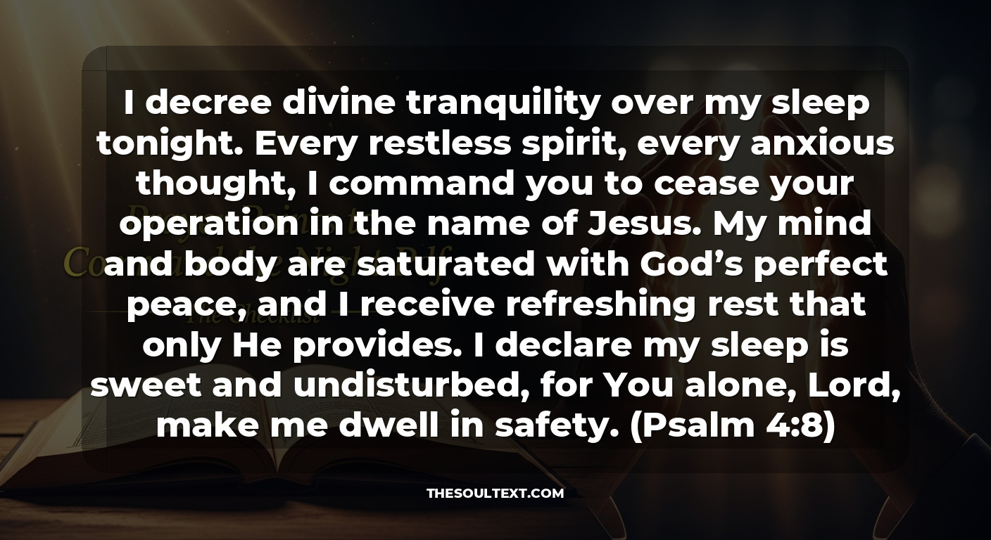 Prayer Points to Command the Night Pdf (the Checklist)