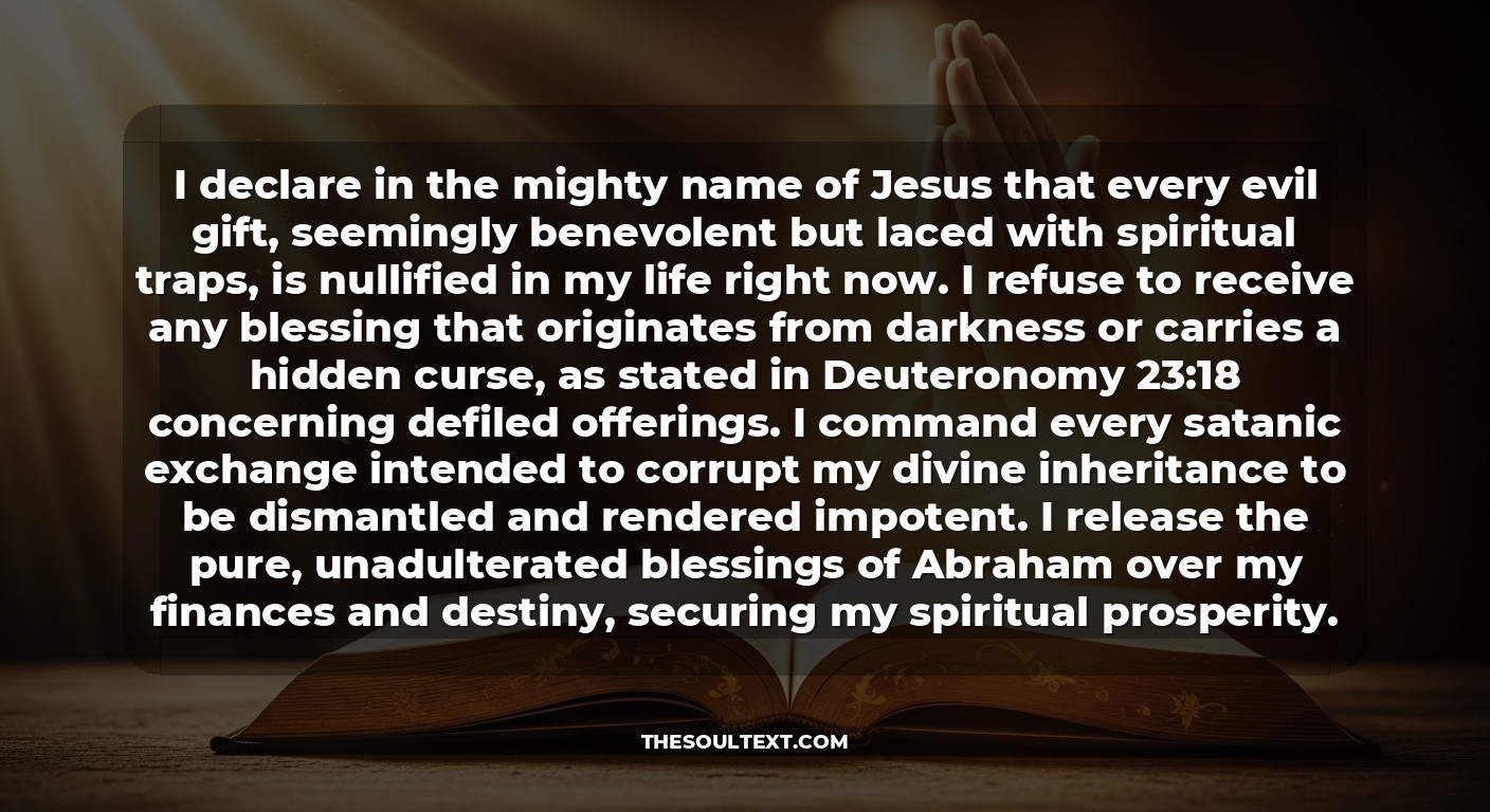 Prayer to Cancel Evil Gifts and Spiritual Traps