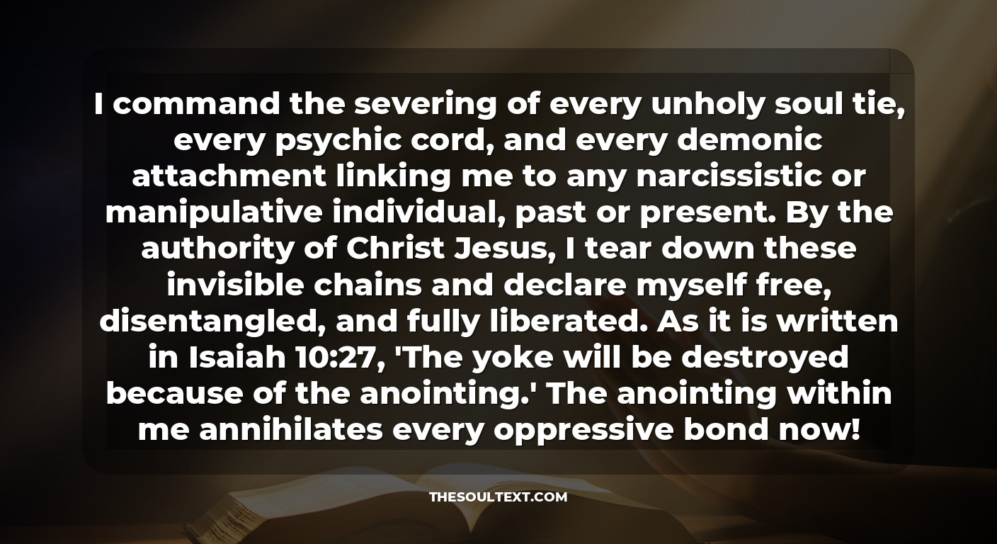 Prayer to Disconnect from a Narcissist and Manipulative Spirit