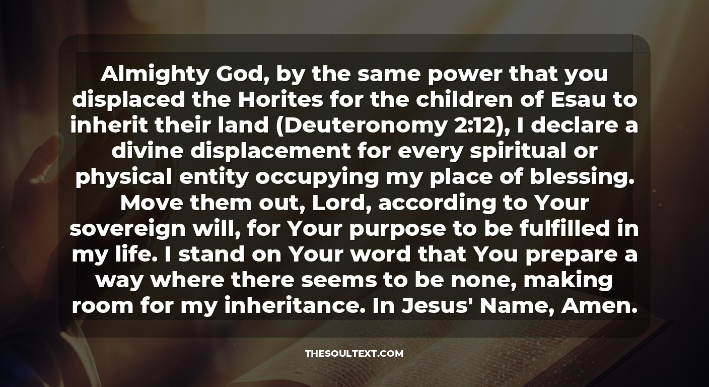 Prayer to Displace Someone Blocking Your Blessing