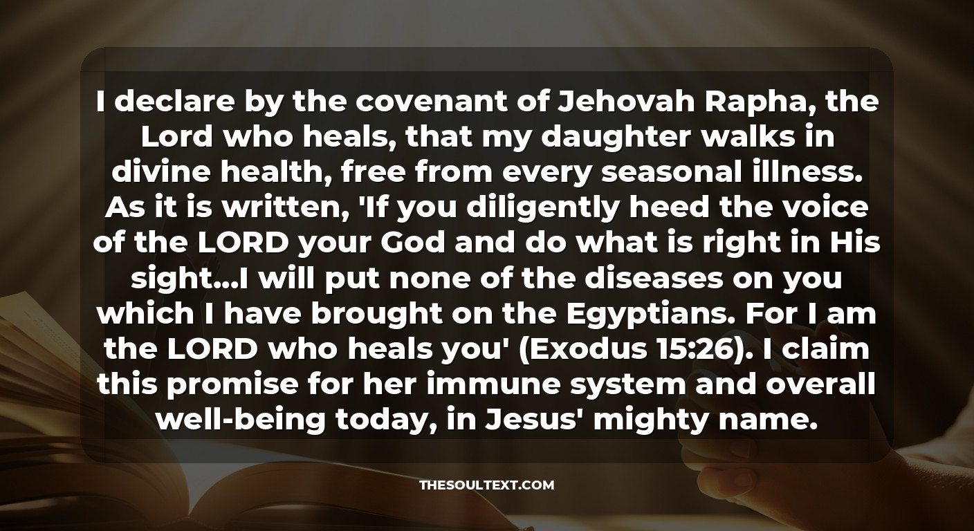 Prayer to Protect Your Daughter’s Health from Seasonal Ailments