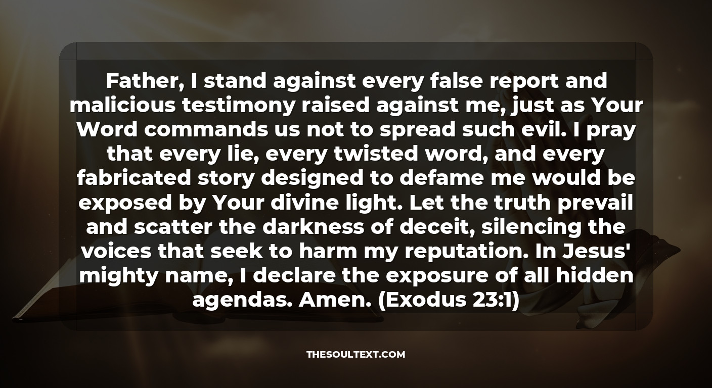 Prayer to Silence Slander and False Accusations