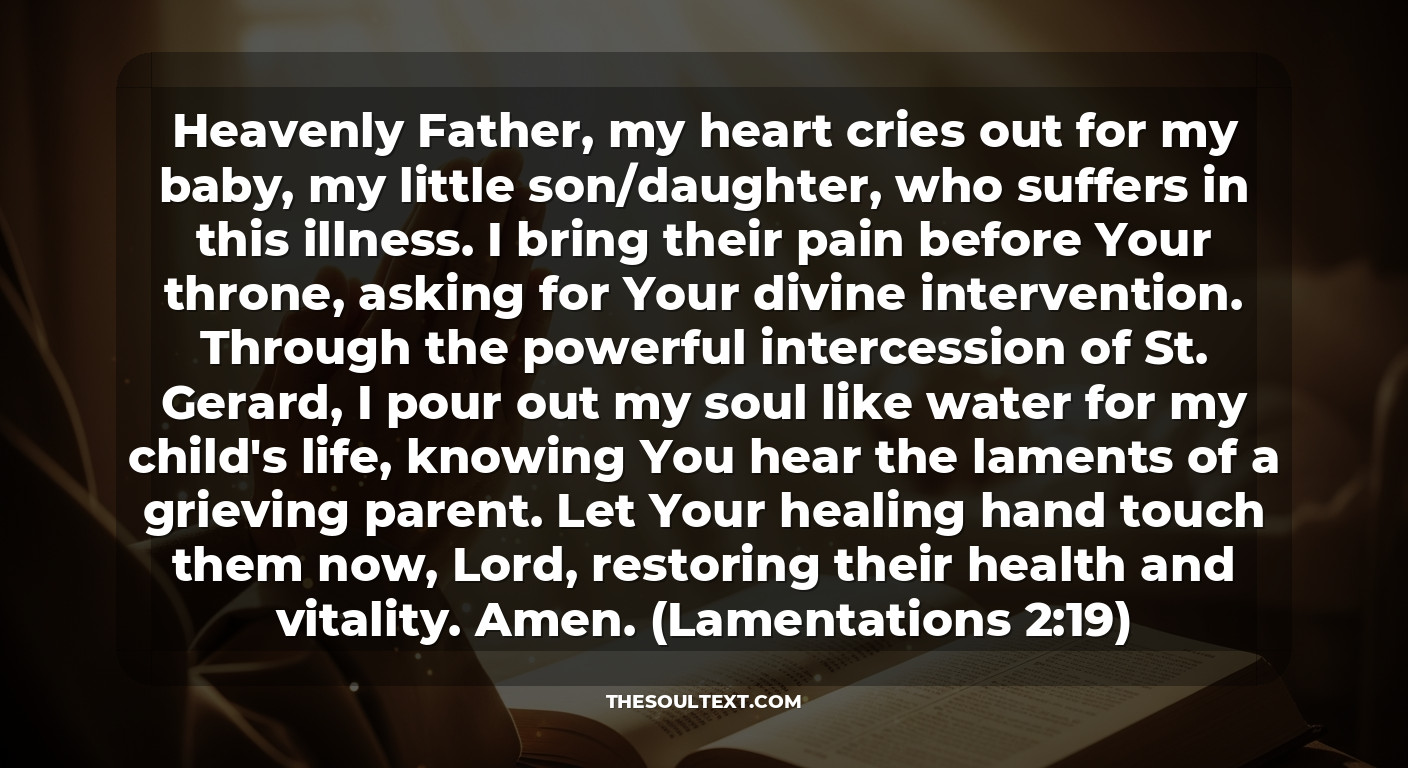 Prayer to St. Gerard Majella for an Ailing Infant or Toddler