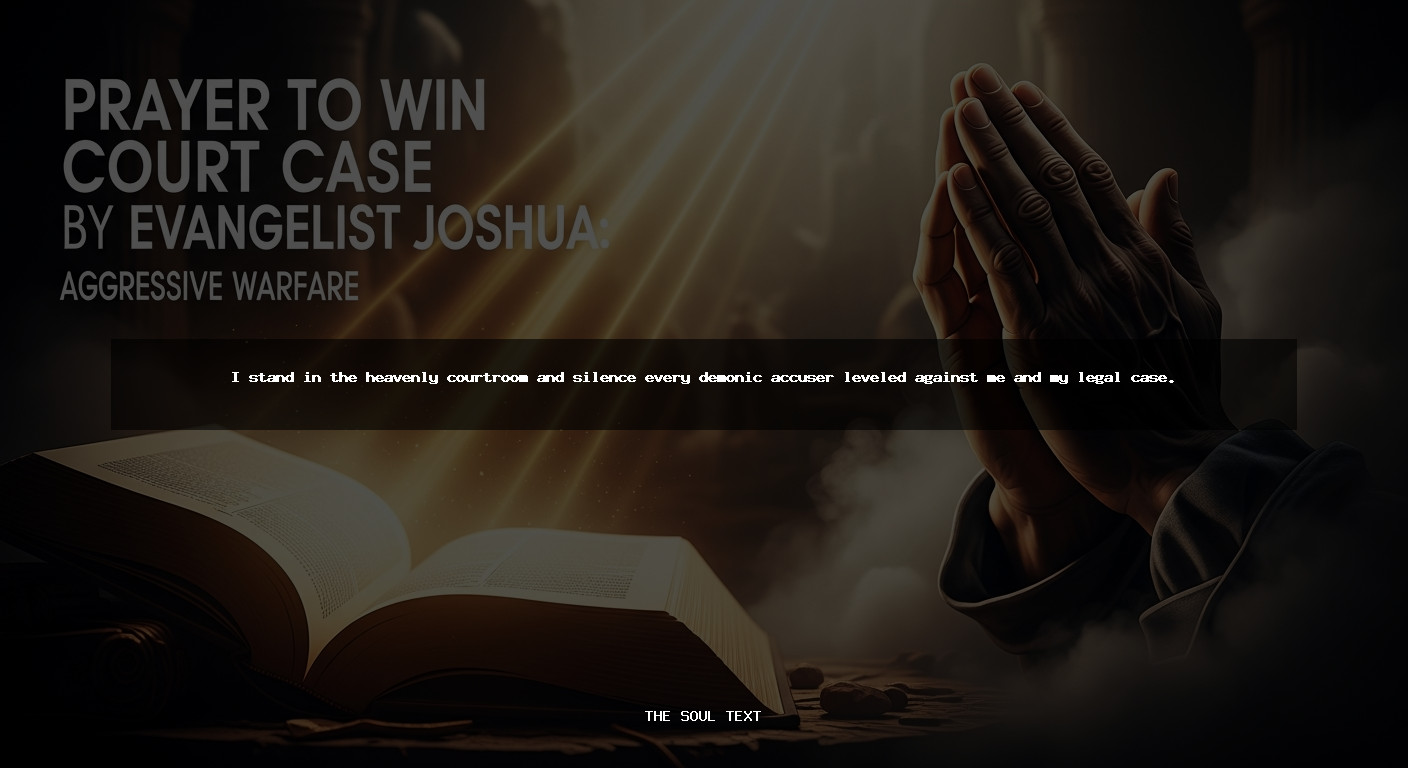 Prayer to Win Court Case by Evangelist Joshua: Aggressive Warfare