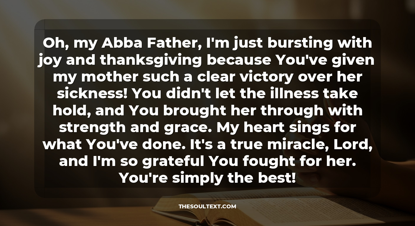Prayers of Thanksgiving for Successful Treatment