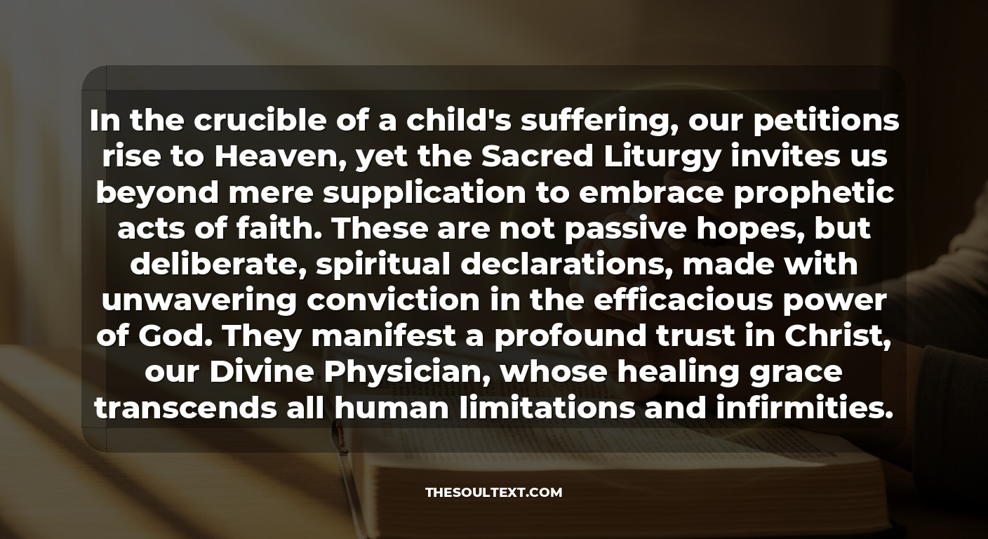 Prophetic Acts of Faith: Trusting in the Divine Physician