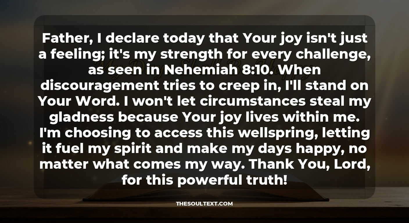 Prophetic Declarations: "my Days Shall Be Happy"