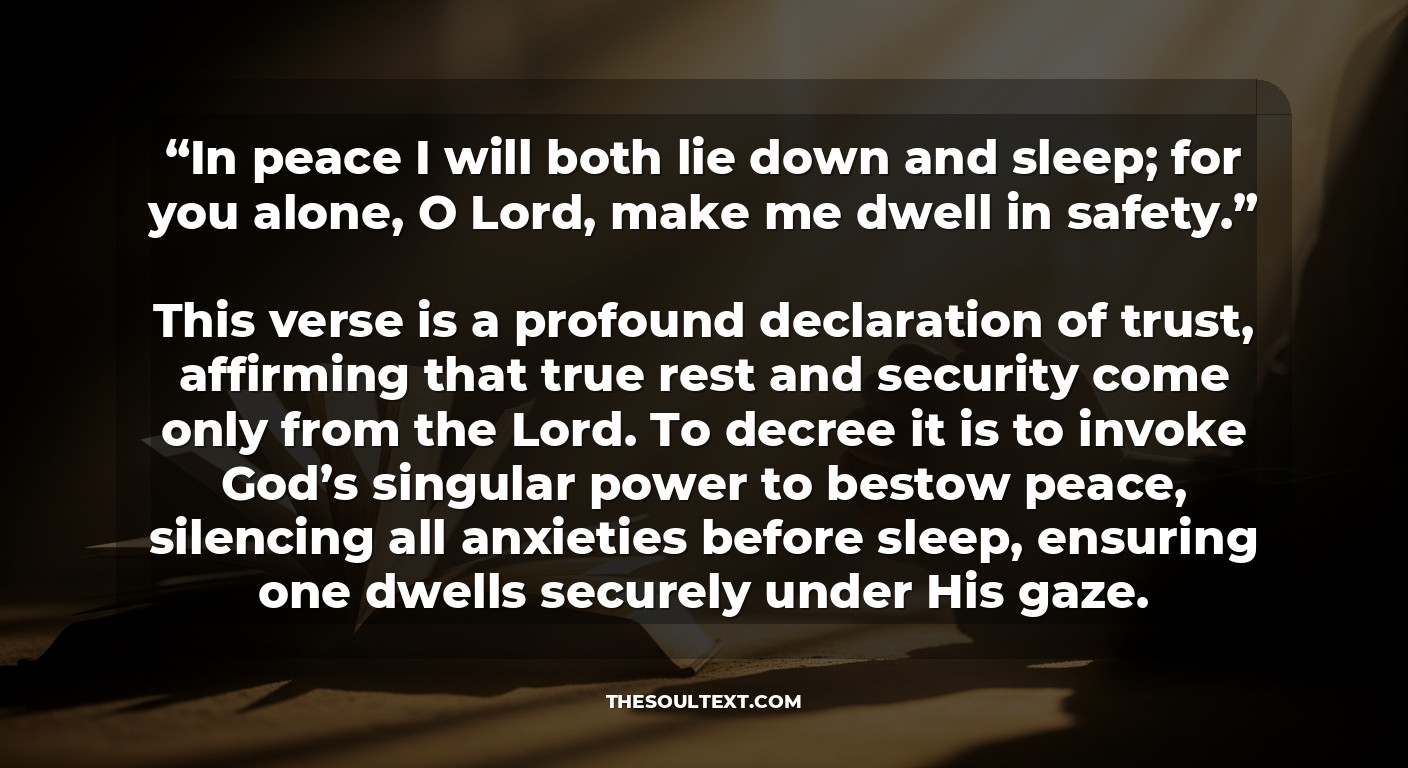 Scriptures to Decree for Fearless Sleep and Physical Safety