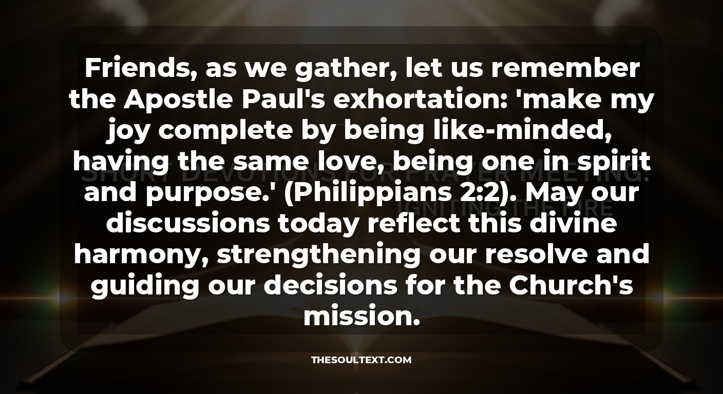 Short Devotions for Prayer Meeting: Igniting the Fire