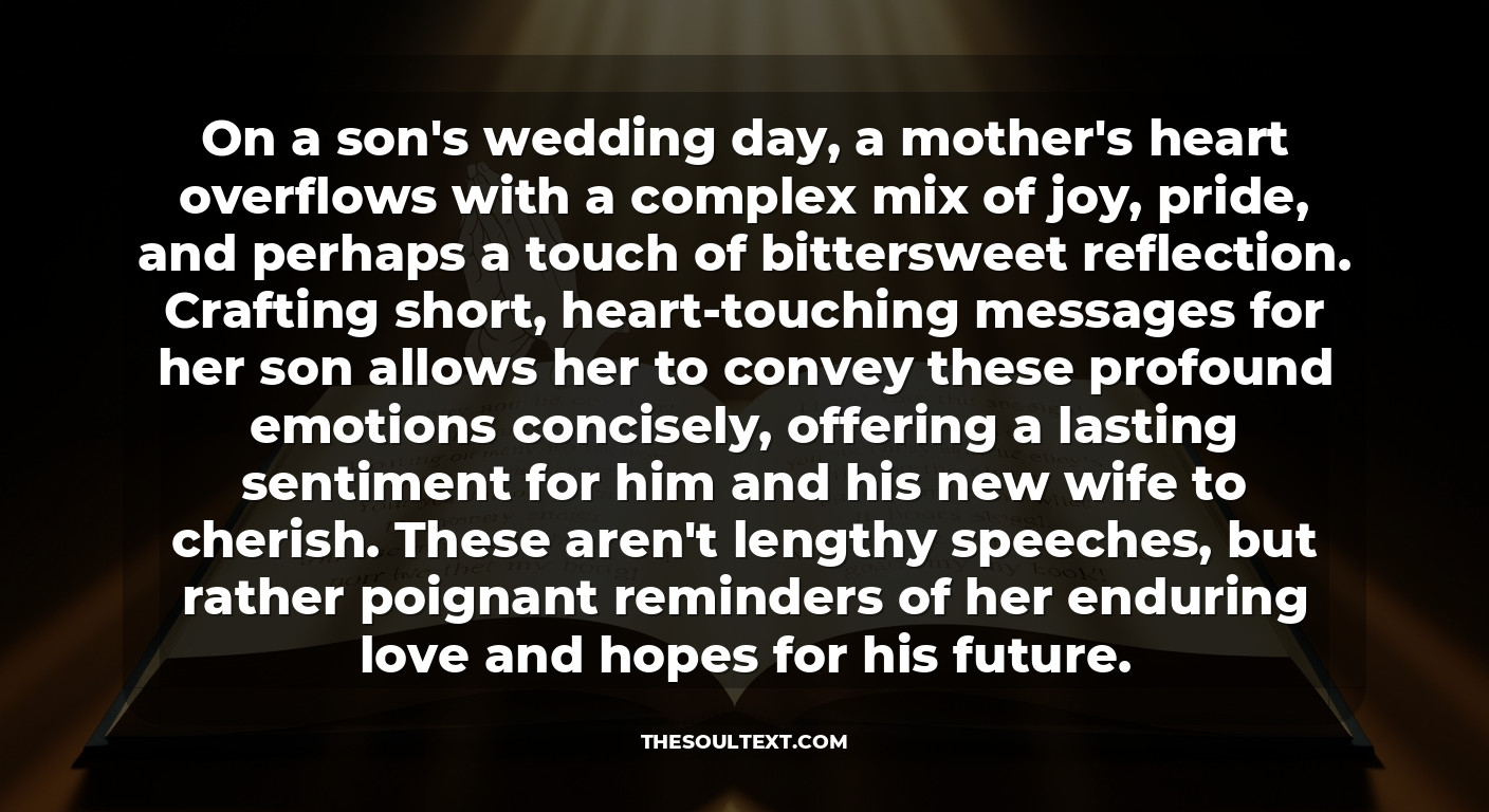 Short Heart-touching Messages for My Son on His Wedding Day