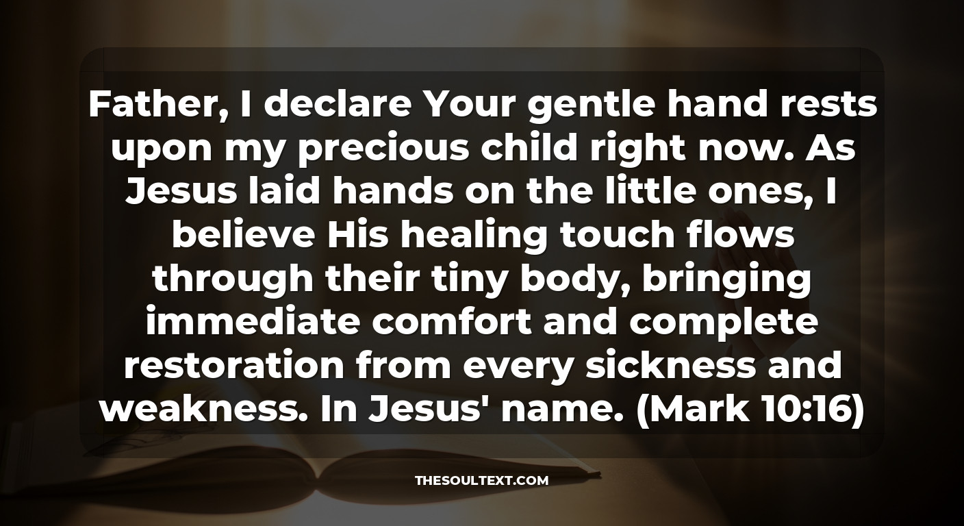 Simple Prayer for a Sick Child (for Young Children and Toddlers)