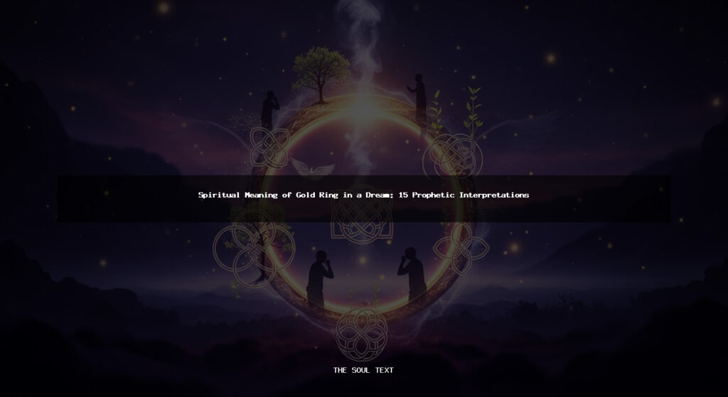 Spiritual Meaning of Gold Ring in a Dream: 15 Prophetic Interpretations