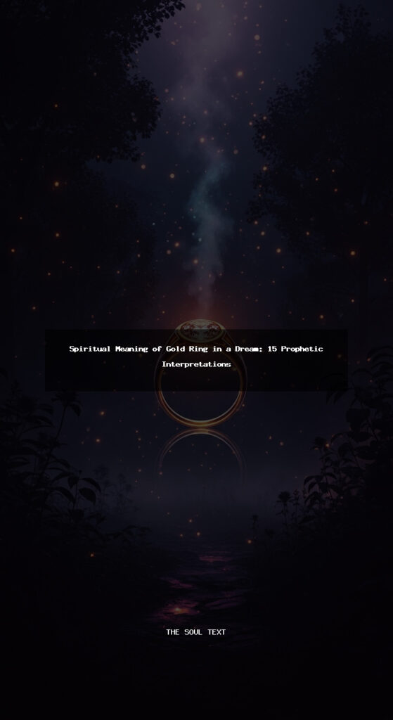 Story: Spiritual Meaning of Gold Ring in a Dream: 15 Prophetic Interpretations
