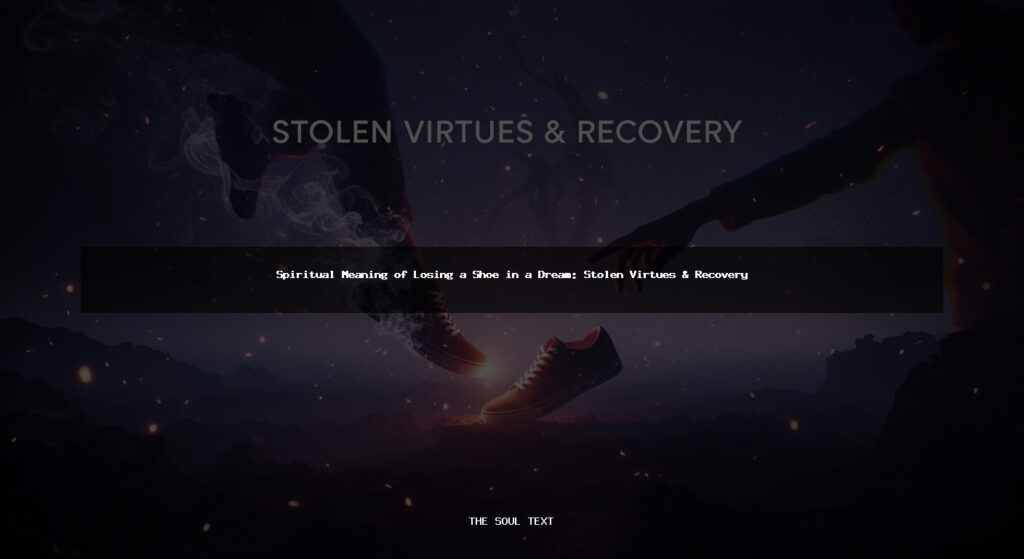 Spiritual Meaning of Losing a Shoe in a Dream: Stolen Virtues & Recovery
