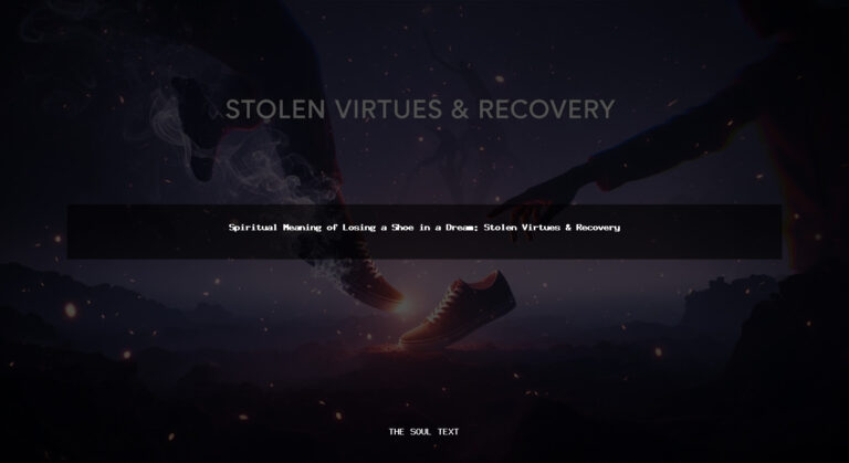 Spiritual Meaning of Losing a Shoe in a Dream: Stolen Virtues & Recovery